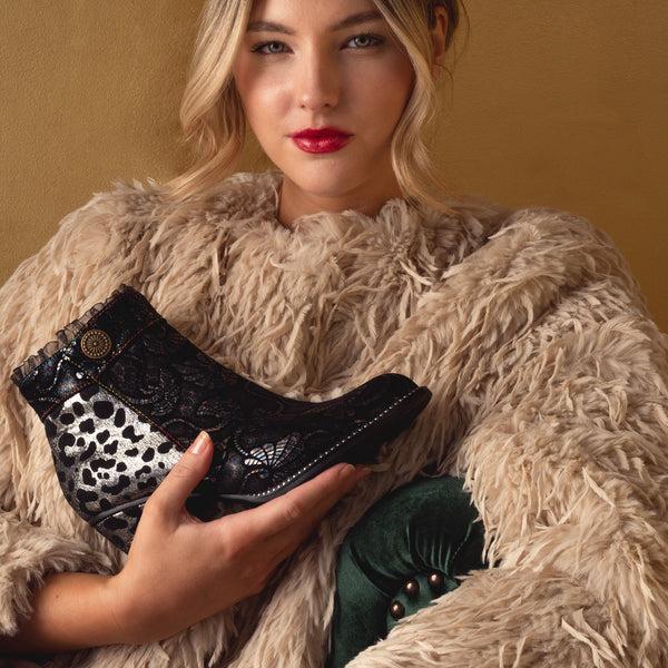 Spring Step L'ARTISTE DESSA BOOTIE NAVY MULTI