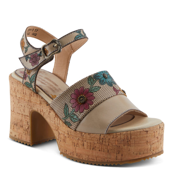 spring step L'ARTISTE HALENA SANDALS BEIGE MULTI
