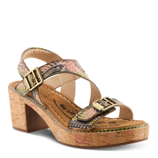 spring step L'ARTISTE JESS SANDALS NAVY MULTI