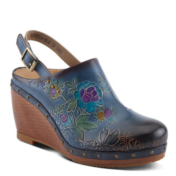 spring step L'ARTISTE LOVEYA CLOGS BLUE