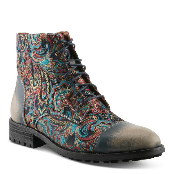 spring step L'ARTISTE MEN BERGER BOOTIE BLUE MULTI