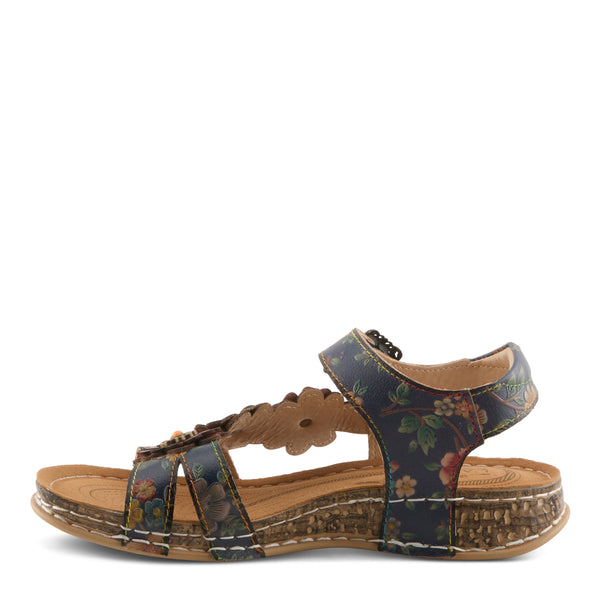 Spring Step L'ARTISTE OFFCENTER SANDALS NAVY MULTI