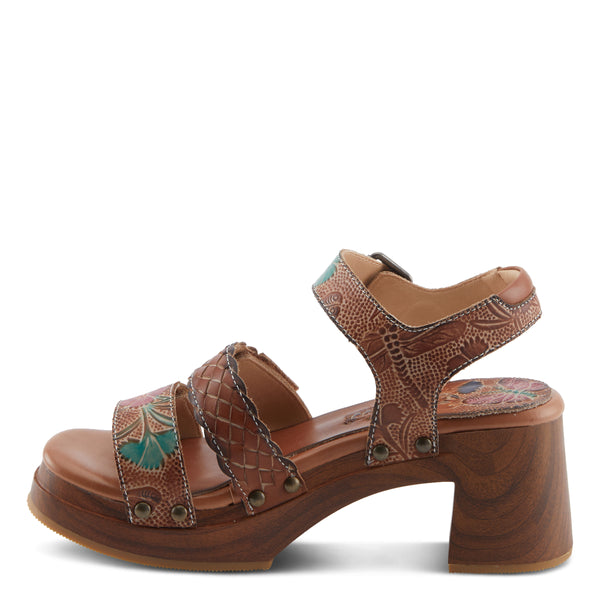 Spring Step L'ARTISTE RETROPEL SANDALS BROWN MULTI