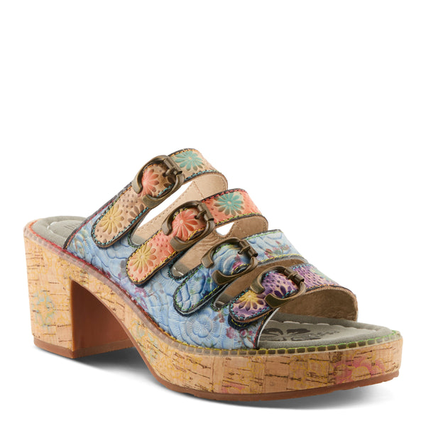 spring step L'ARTISTE TEETIMER SANDALS BLUE MULTI