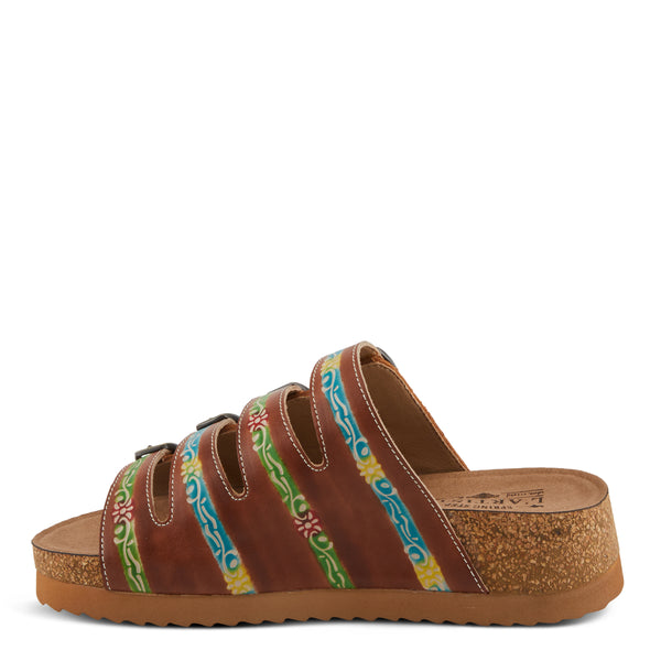 Spring Step L'ARTISTE TOOCOOL SANDALS BROWN MULTI