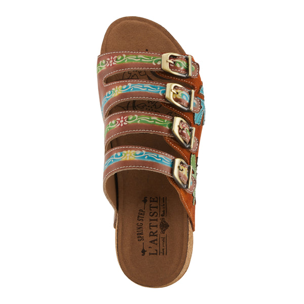 Spring Step L'ARTISTE TOOCOOL SANDALS BROWN MULTI