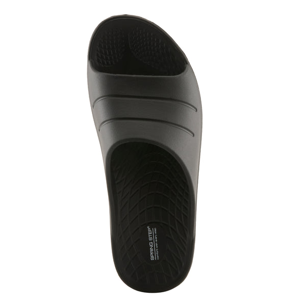 Spring Step SPRING STEP MEN CONNOR SLIDE SANDALS BLACK