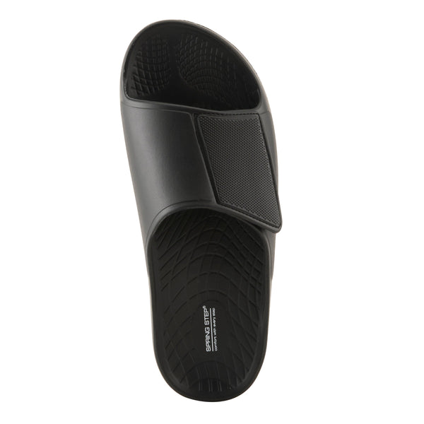 Spring Step SPRING STEP MEN DAVIDSON SLIDE SANDALS BLACK