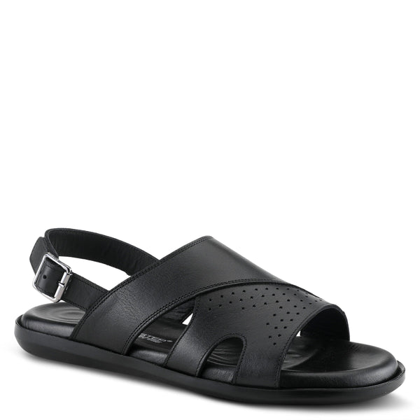 spring step SPRING STEP MEN JEFF BACK STRAP SANDALS BLACK
