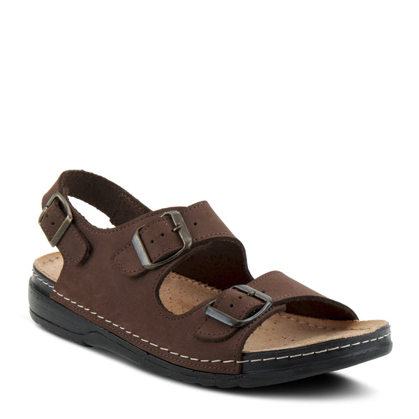 spring step SPRING STEP MEN SPIRO MEN'S SANDAL CHOCOLATE NUBUCK