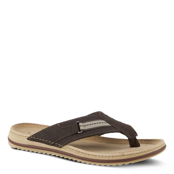 spring step SPRING STEP MEN URIEL SANDAL DARK BROWN