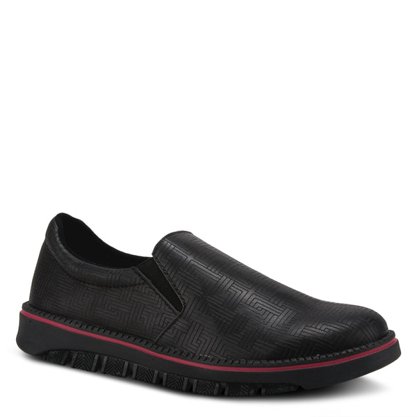spring step SPRING STEP PROFESSIONAL POWER-MAZE MEN'S SLIP-ON SHOE BLACK