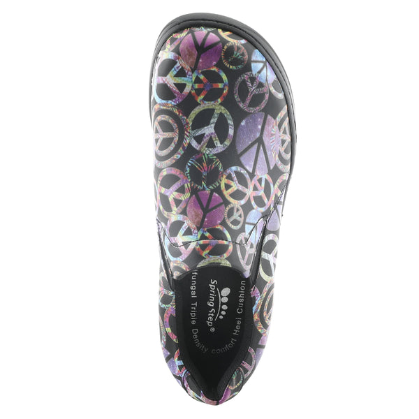 Spring Step SPRING STEP PROFESSIONAL WINFREY-PEACE SLIP-ON SHOES BLACK MULTI