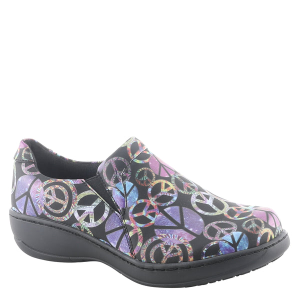 spring step SPRING STEP PROFESSIONAL WINFREY-PEACE SLIP-ON SHOES BLACK MULTI