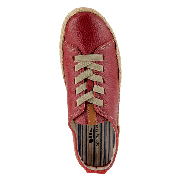 Spring Step SPRING STEP ELOYA LEATHER SNEAKER RED