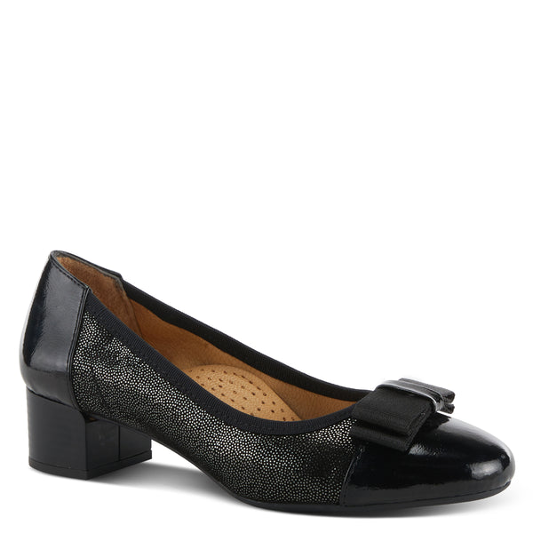 spring step SPRING STEP PAULETTE PUMP BLACK PATENT