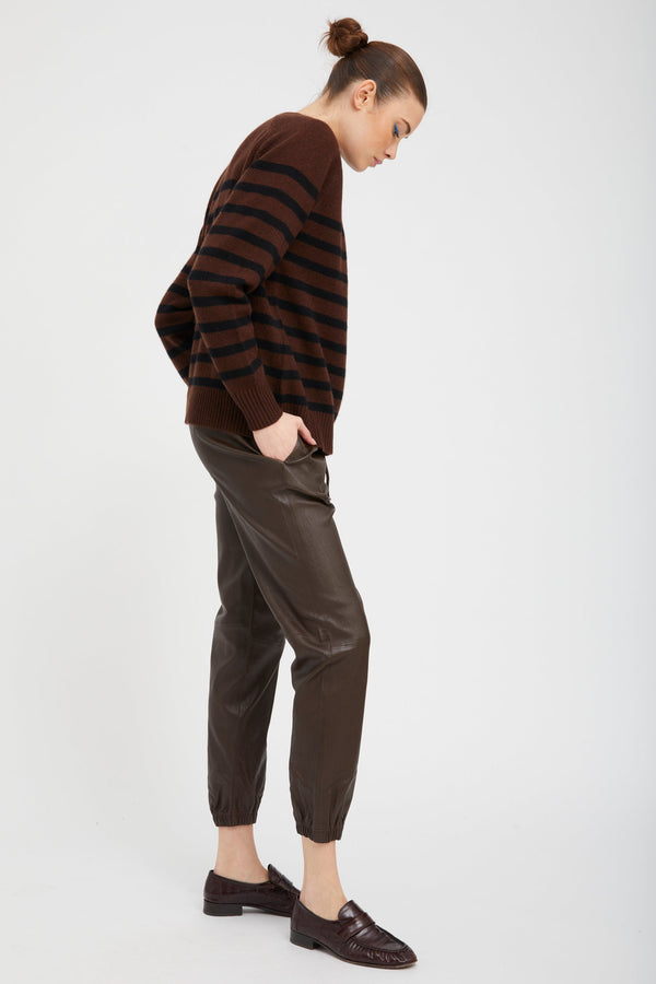 Sprwmn Americano Striped Cashmere Crewneck Americano