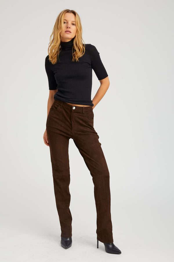 sprwmn Americano Suede 5 Pocket Slim Straight AMERICANO