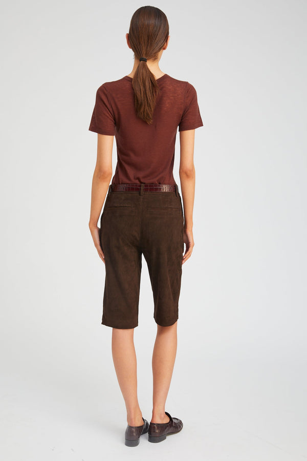 Sprwmn Americano Suede Bermuda Trouser Shorts AMERICANO