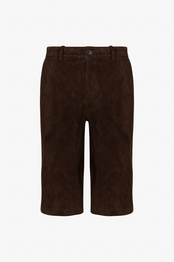 Sprwmn Americano Suede Bermuda Trouser Shorts AMERICANO