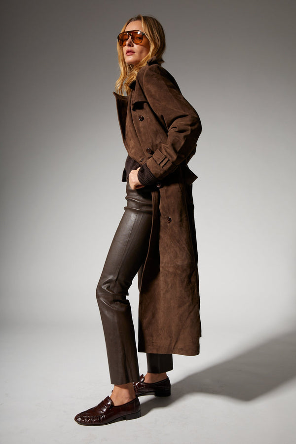 Sprwmn Belle De Jour Americano Suede Trench Americano