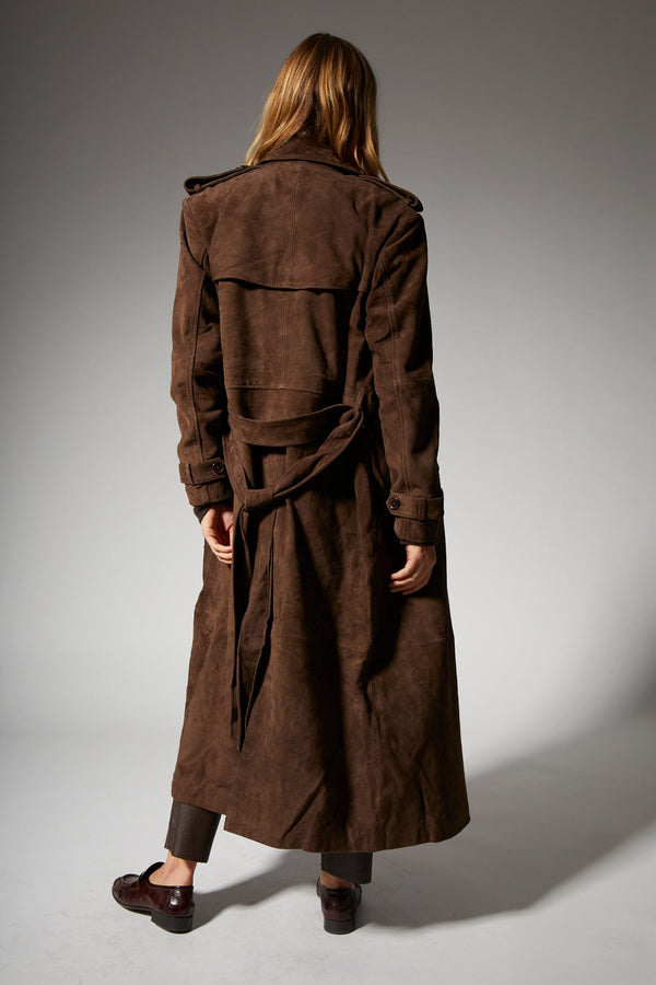 Sprwmn Belle De Jour Americano Suede Trench Americano
