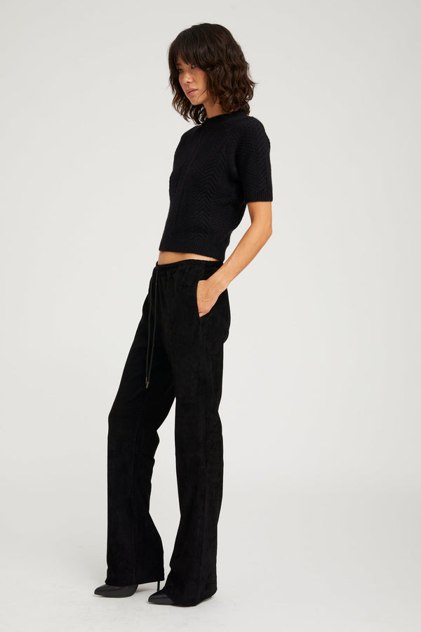 Sprwmn Black Cashmere Cable Knit Raglan Sweater Black