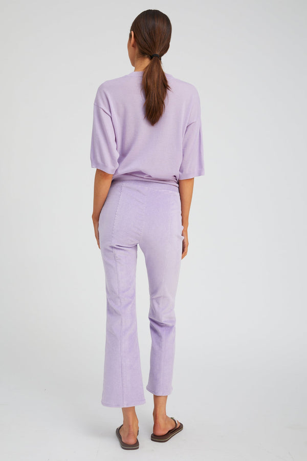 Sprwmn Corduroy Ankle Flare With Princess Seams LAVENDER