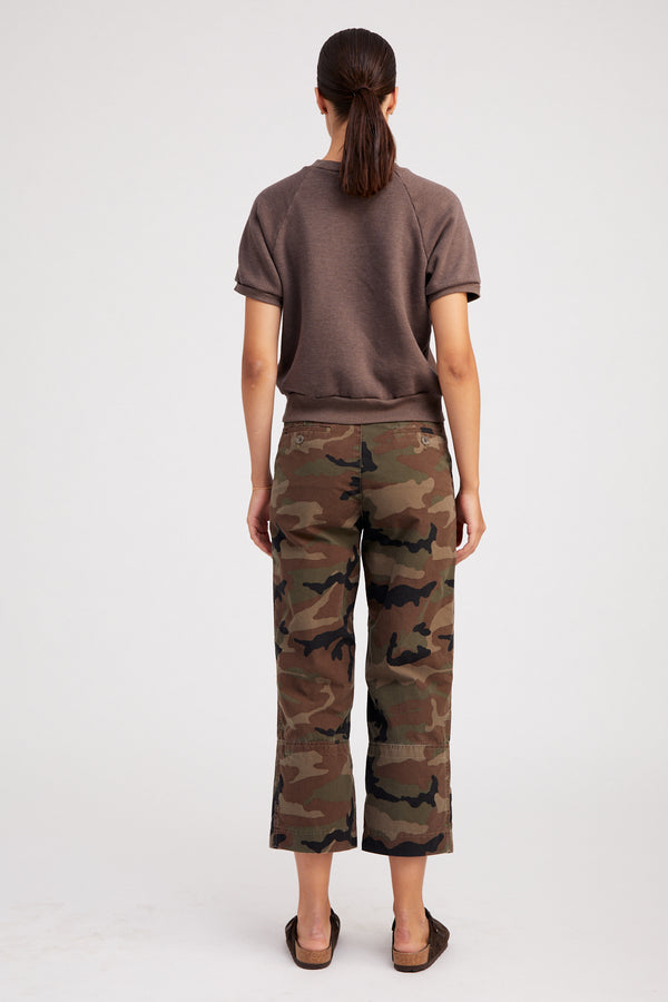 Sprwmn Dark Camouflage Slash Pocket Trousers Dark Camouflage