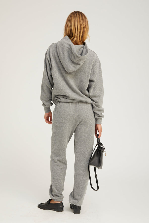 Sprwmn Dark Grey Heart Hoodie DARK HEATHER GREY/SILVER