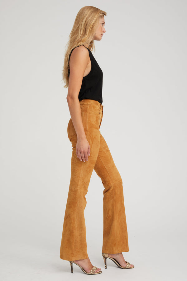 Sprwmn Nutmeg Suede 5 Pocket Micro Flare Pants Nutmeg