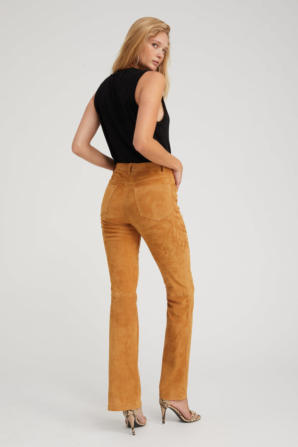 Sprwmn Nutmeg Suede 5 Pocket Micro Flare Pants Nutmeg