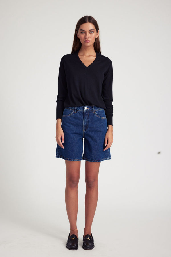 Sprwmn A-Line Denim Shorts Alicia