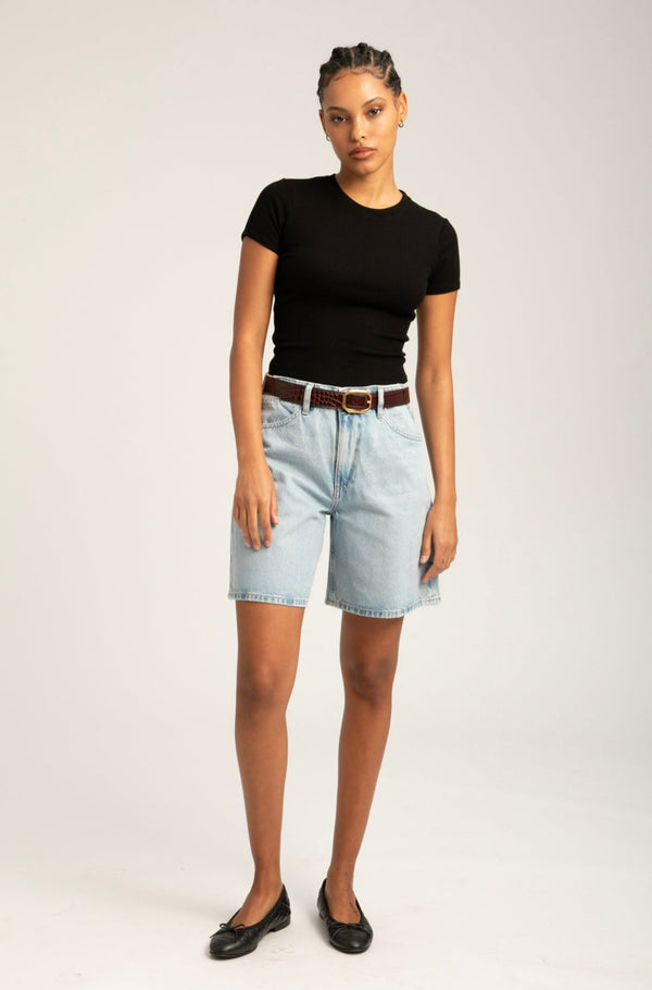 Sprwmn A-Line Denim Shorts Bianca