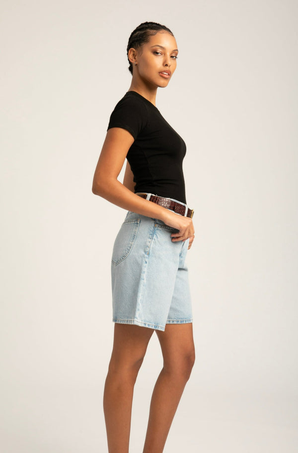 Sprwmn A-Line Denim Shorts Bianca