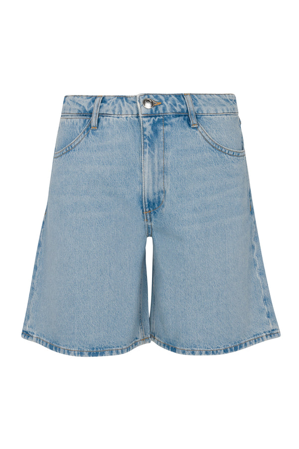 sprwmn A-Line Denim Shorts Bianca