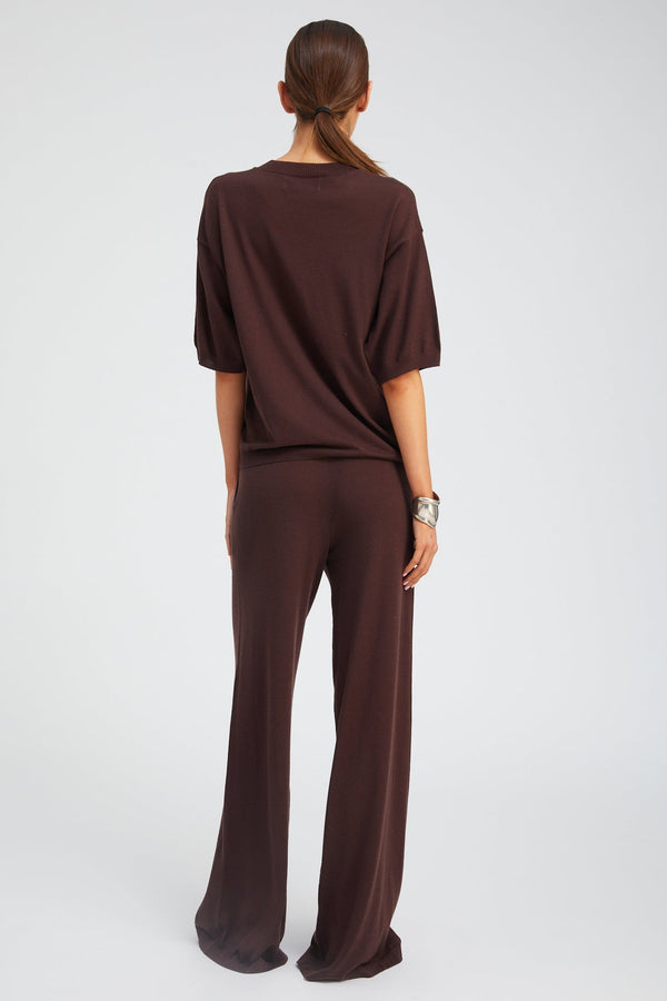 Sprwmn Americano Cashmere Wide Leg Pants AMERICANO