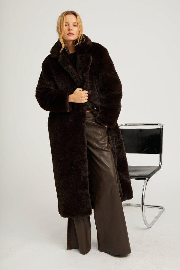 sprwmn Americano Fur Iris Coat AMERICANO