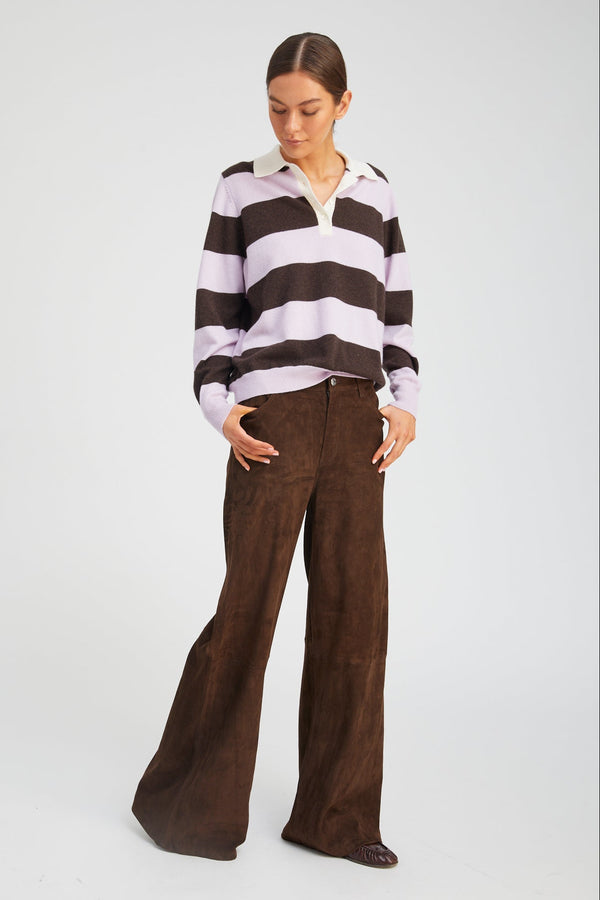 Sprwmn Americano Suede 5 Pocket Wide Leg AMERICANO