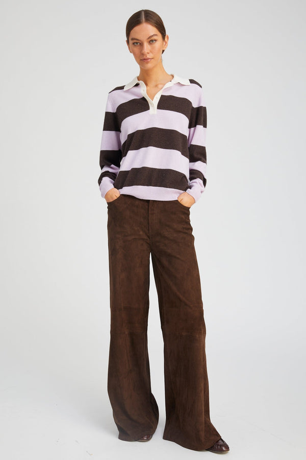 sprwmn Americano Suede 5 Pocket Wide Leg AMERICANO