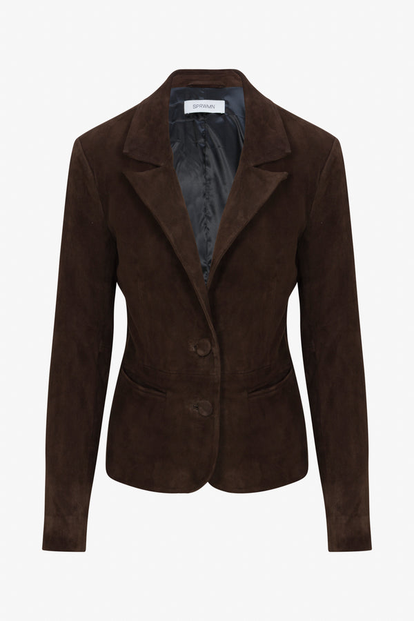 Sprwmn Americano Suede Claire Blazer AMERICANO