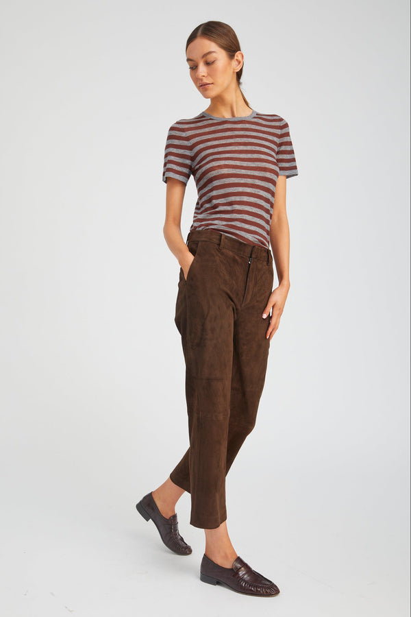 Sprwmn Americano Suede Cropped Trousers AMERICANO