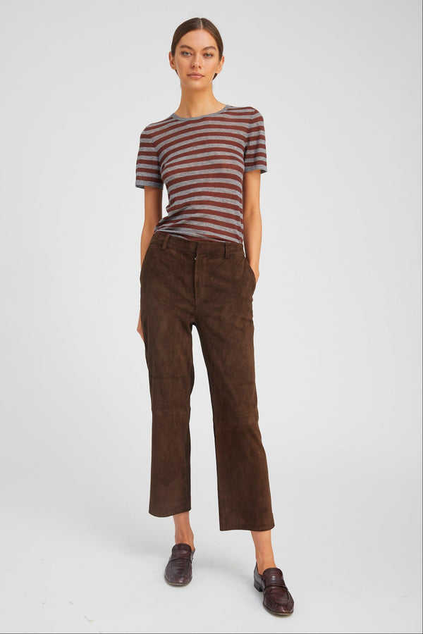 sprwmn Americano Suede Cropped Trousers AMERICANO