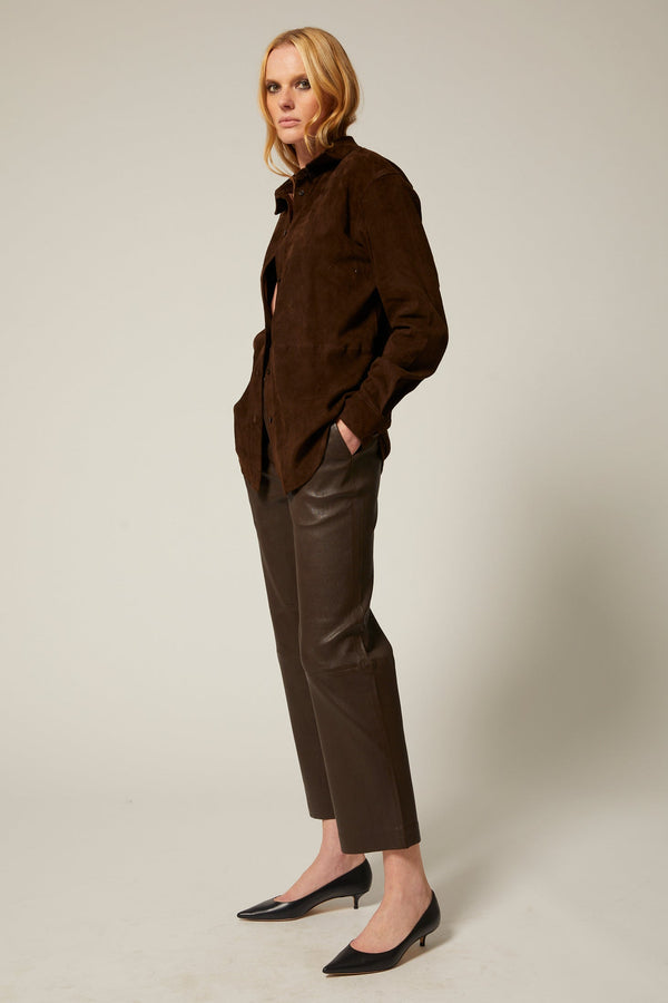 Sprwmn Americano Suede Elise Button Down AMERICANO