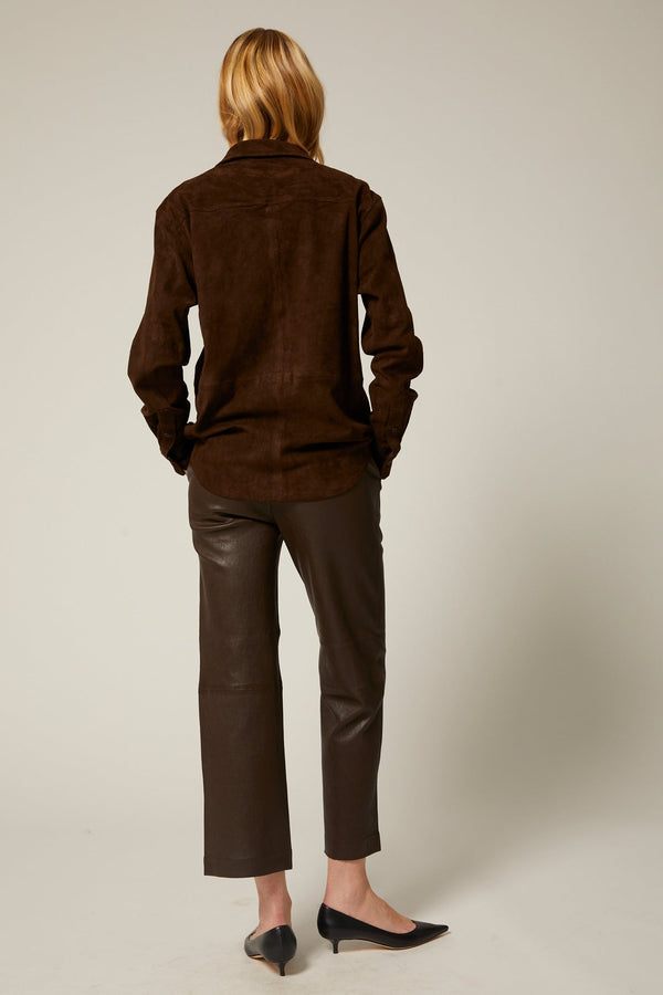 Sprwmn Americano Suede Elise Button Down AMERICANO