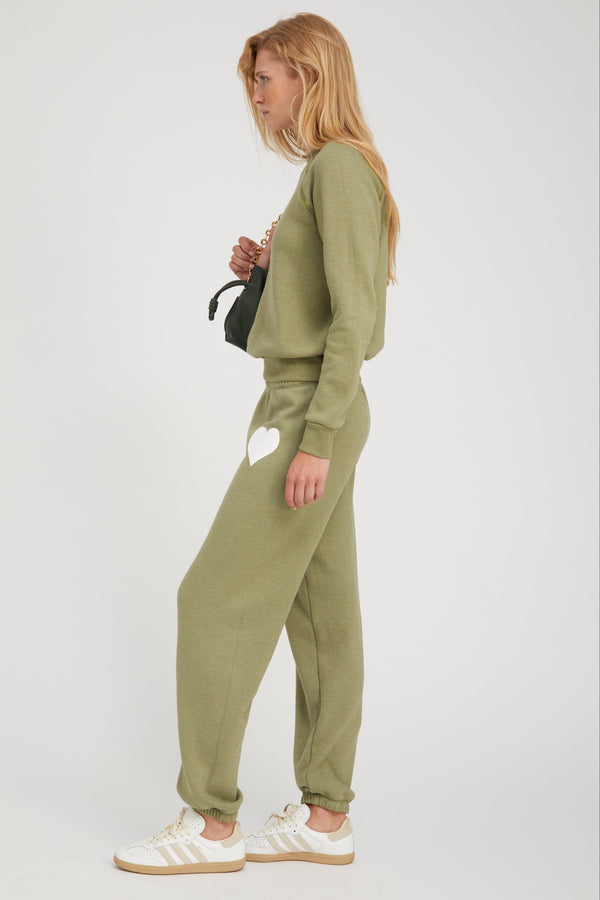 Sprwmn Basil Heart Sweatpants Basil