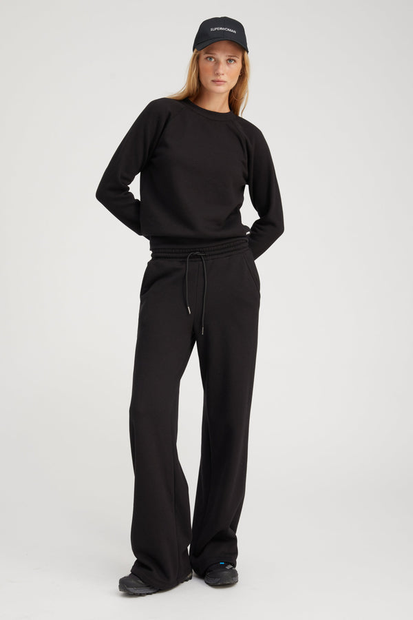 sprwmn Black Baggy Sweatpants Black