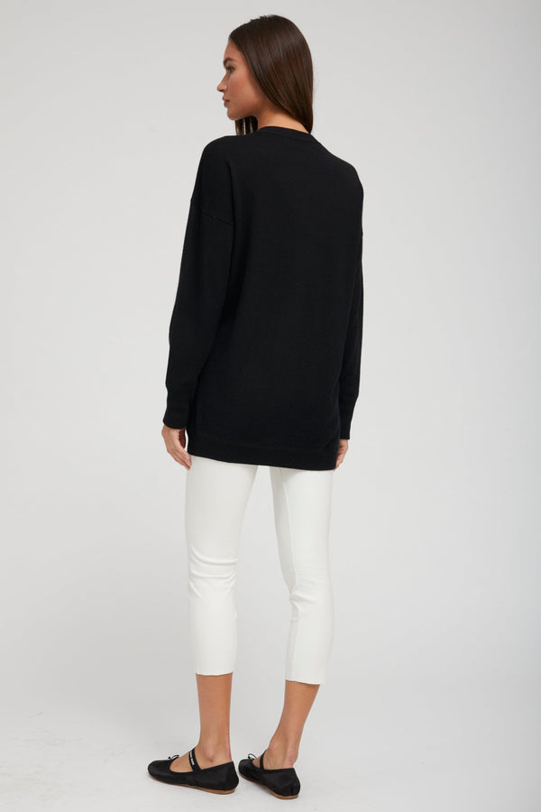 Sprwmn Black Cashmere Boyfriend Cardigan Black