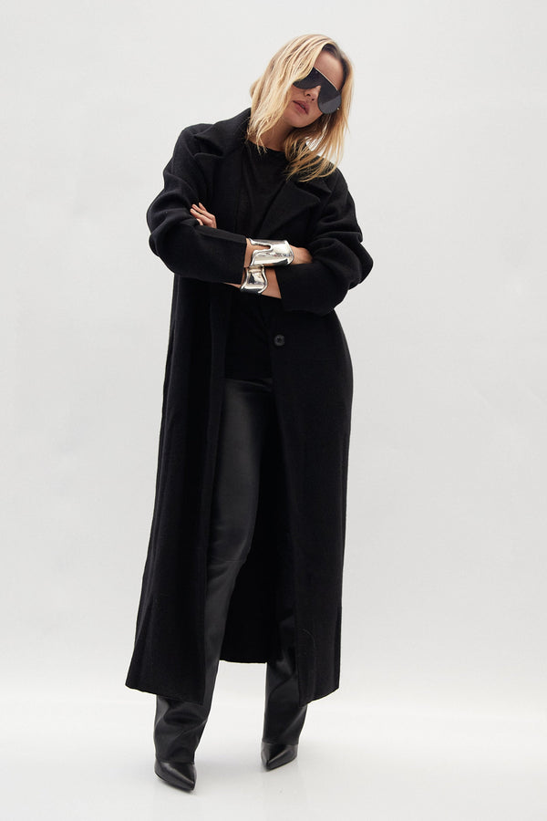 Sprwmn Black Cashmere Classic Coat Black