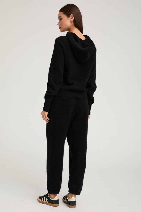 Sprwmn Black Cashmere Hoodie Black